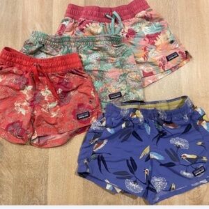 Four Patagonia M 9/10 girls  shorts